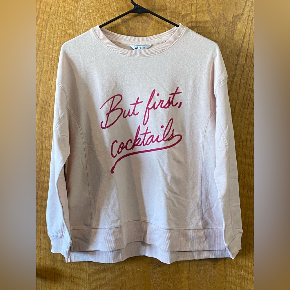 Ladies Crew Neck: But First Cocktail